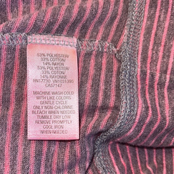 Gray and Pink Striped Tee - Picture 5 of 5
